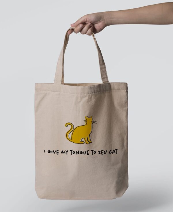 Tote Bag - I give my tongue to zeu cat