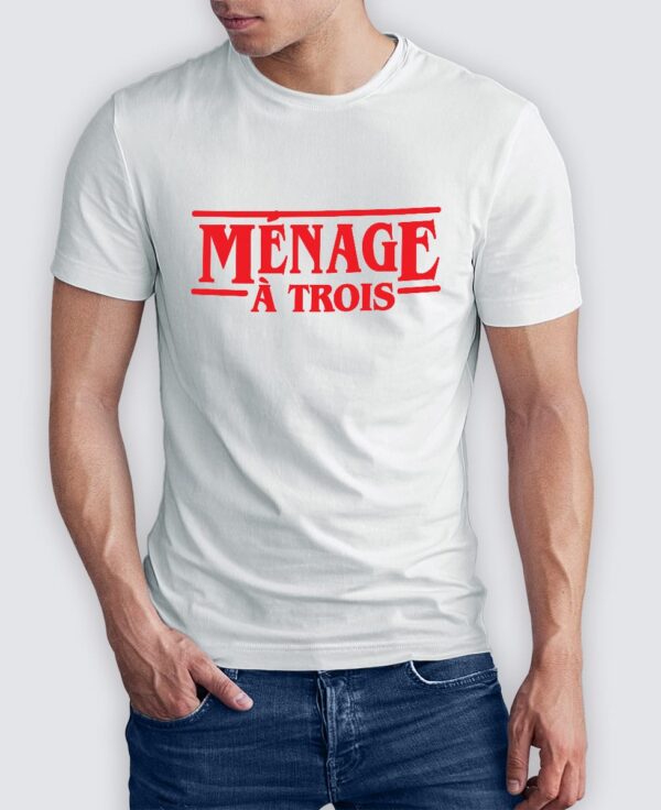 Tee Shirt Homme - Ménage à trois (Stranger Things)