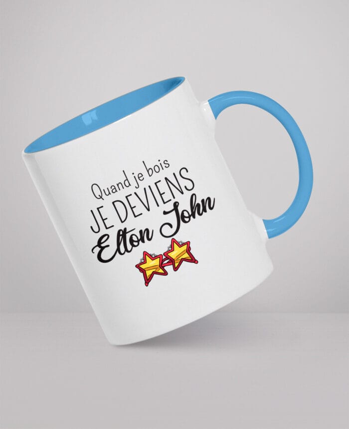 Mug - Quand je bois, je deviens Elton John